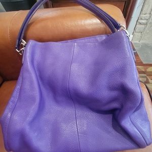 Purple Coach Shoulder Purse
